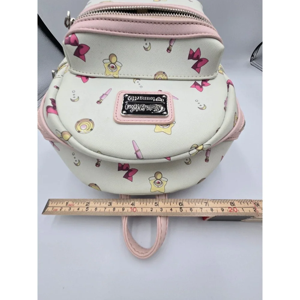 Sailor Moon Loungefly Mini Backpack Cream Pink and Cream Transformation Print